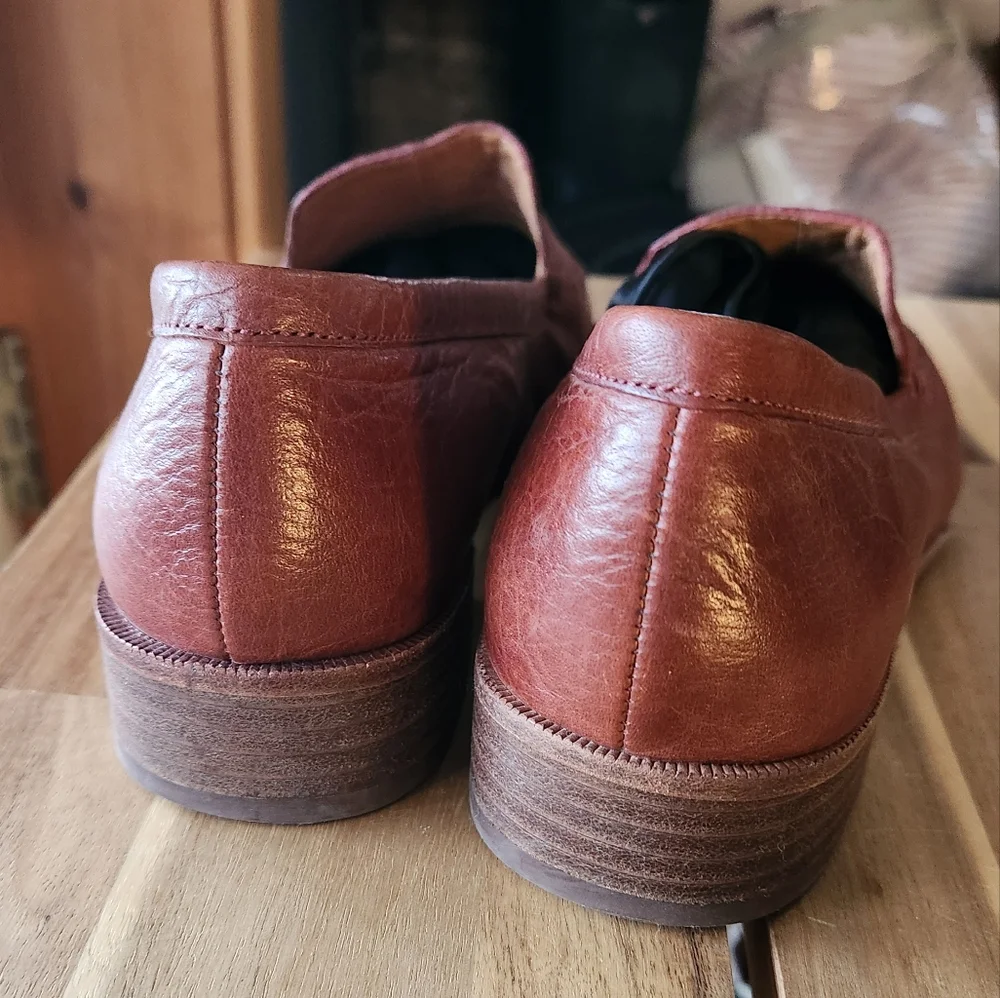 Brown Leather Madewell Frances Loafers size 6 - Picture 3 of 9